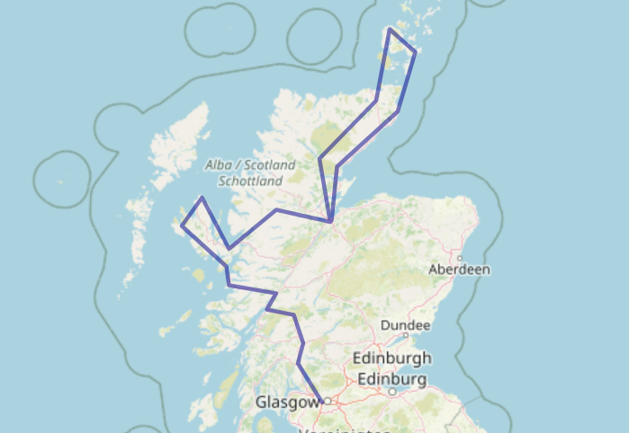 Bahnreise Gruppe Schottland umfassend