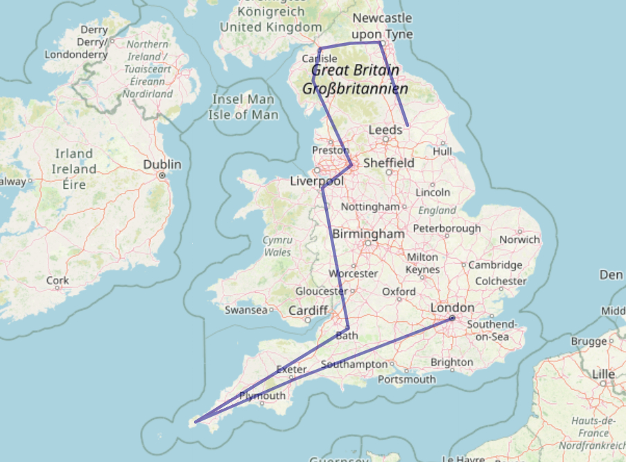 Bahnreise klassisches England